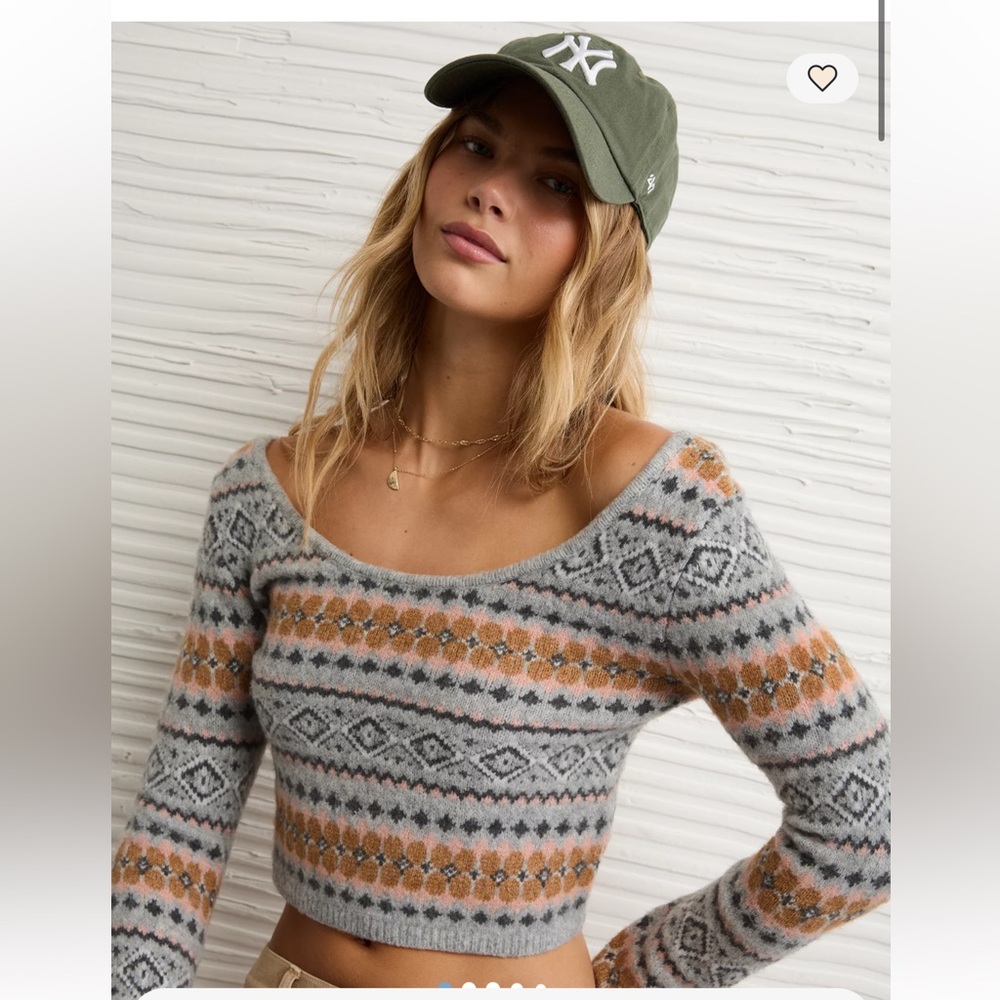 NEW AE Whoa So Soft Crop Sweater